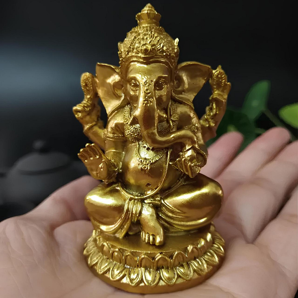 Статуэтка Ганеша RESTEQ — фигурка для интерьера Ganesha 4x4x7 см, декоративный элемент для дома и офиса, символ удачи и Киев - изображение 1