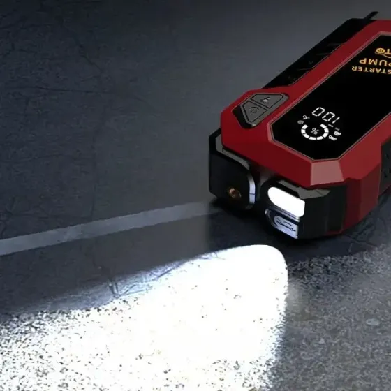 Пусковий автомобільний пристрій для акумулятора JUMP STARTER+Компресор, 2000 мА/год (74 Вт/год), 4 режими Одеса