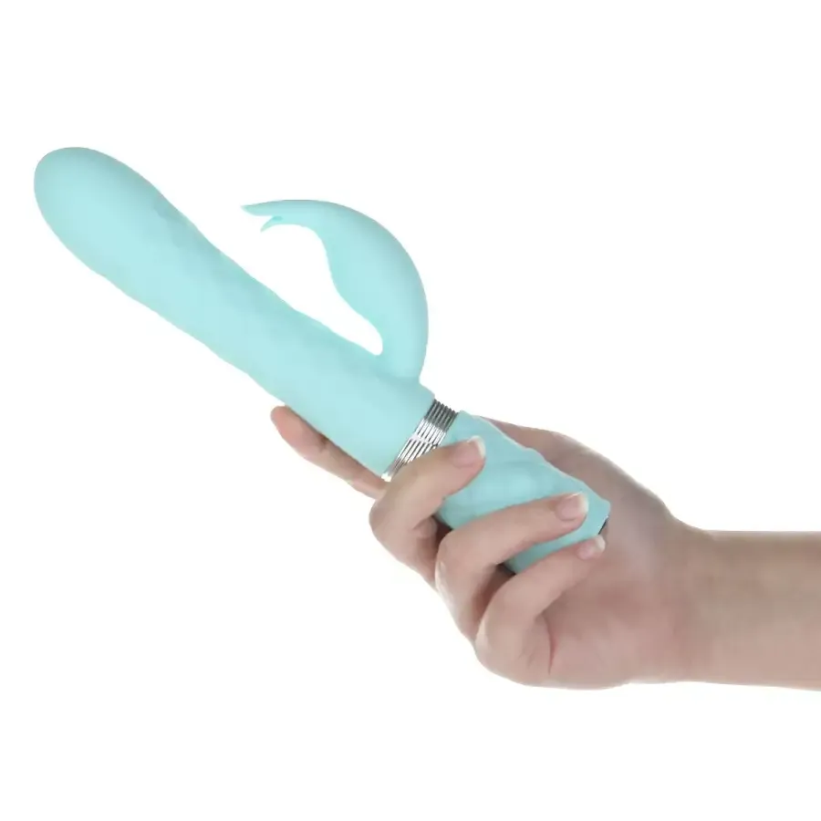 Роскошный кролик с ротацией и вибрацией Pillow Talk Lively, Teal, кристалл Сваровски Львов - изображение 8