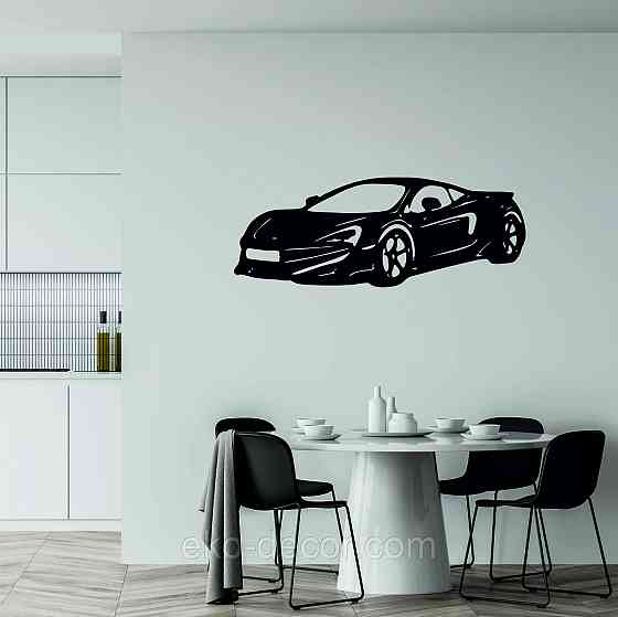 Декоративное настенное Панно «Машина» Декор на стену 90*68 см, Черный Киев