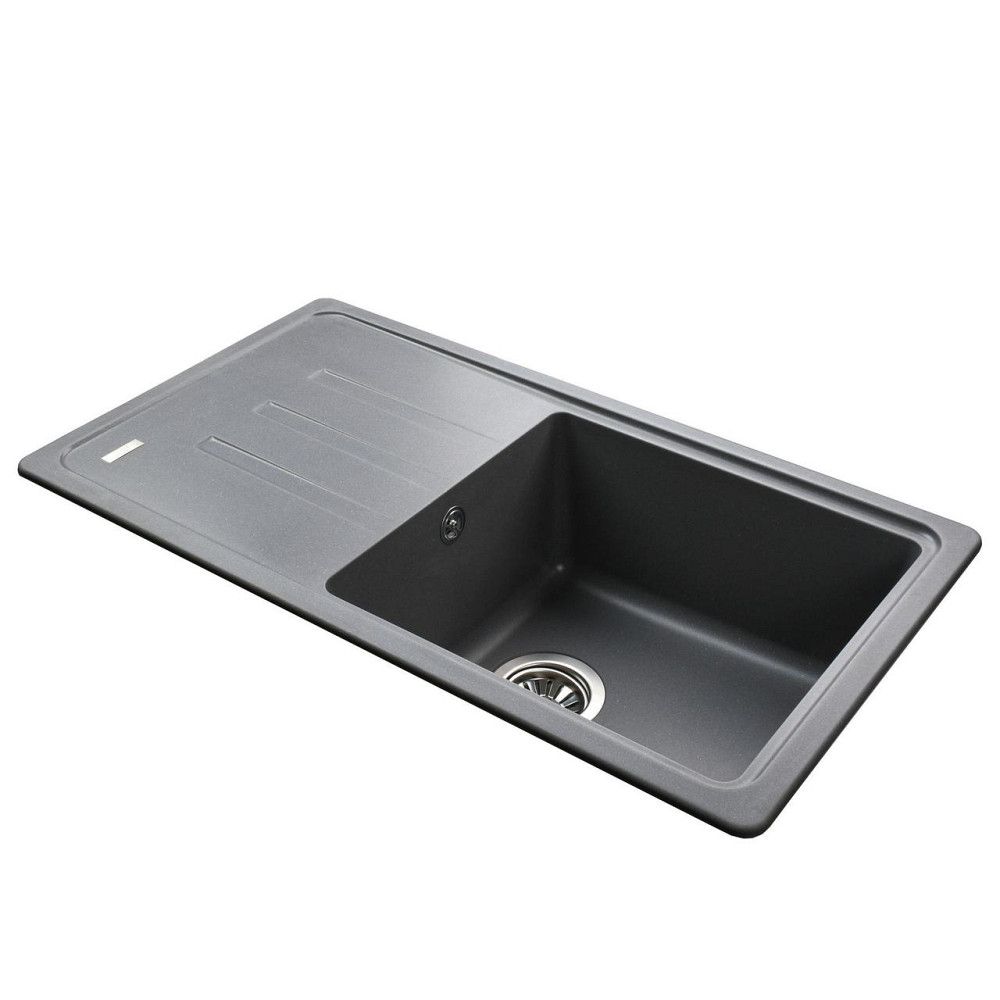Гранитная мойка Globus Lux LUGANO серый металлик 780х435мм-А0003 (000021501) Киев - изображение 4