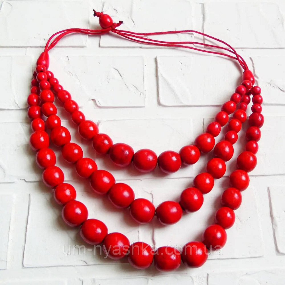 Намисто дерев'яне вишневе Кривий Ріг - фото 3