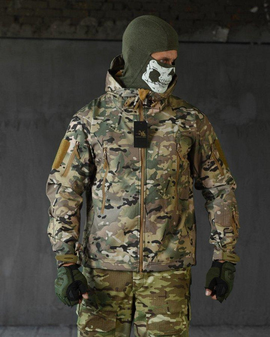 Куртка тактична на осінь весни софт йшов водовідштовхуюча мультикам S Одеса - фото 1