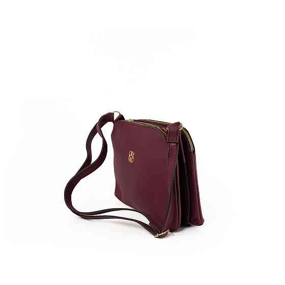 Сумка женская на молнии через плечо с регулируемым ремешком, женский клатч из искусственной кожи, Бордовый Каменец-Подольский