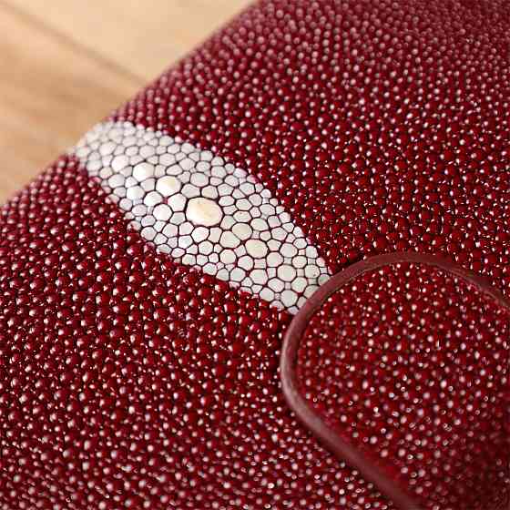 Кошелек женский STINGRAY LEATHER 18092 из натуральной кожи морского ската Бордовый Киев