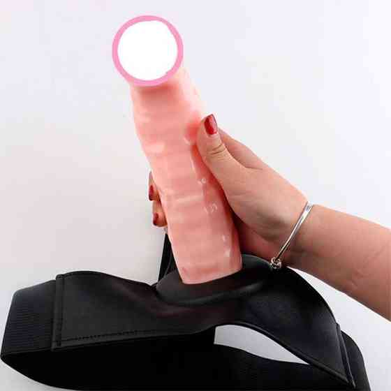 Реалістичний порожнистий страпон 20*4,6 см - Тілесний Вінниця