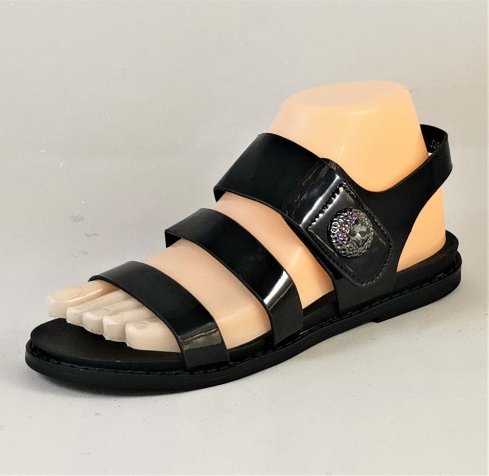 Жіночі Сандалії Босоніжки Чорні Літні Лакові (розміри: 37,38,39) — 8-61 Дніпро - фото 3