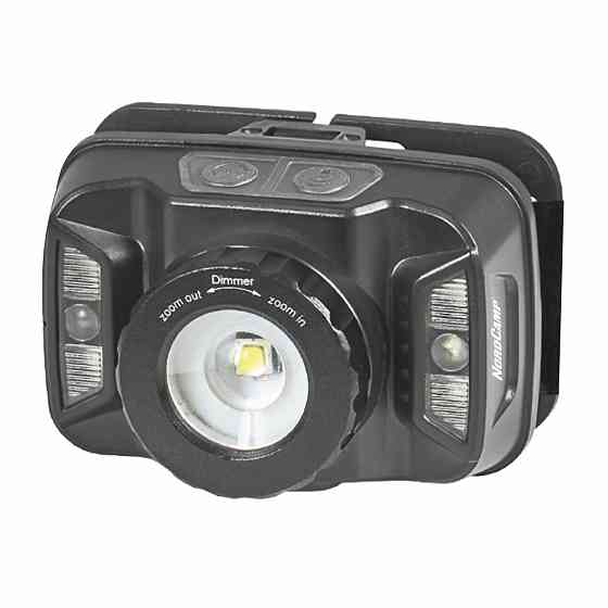 Фонарь налобный Nord Camp 260Lm, 5W CREE XTE, 1800mAh, Zoom, с сенсором белый/красный Львов