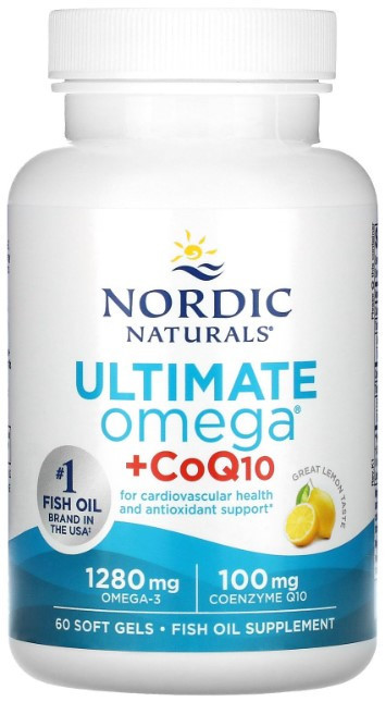 Омега-3 + коэнзим Q10 Nordic Naturals Omega + CoQ10 640 мг 60 капсул Лимон Киев - изображение 1