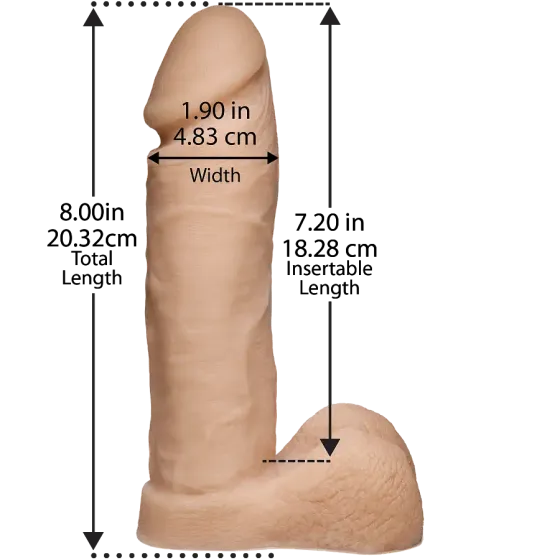 Фалоімітатор Doc Johnson Platinum TRUSKYN - The Tru Ride 8 Inch, діаметр 4,8 см, двошаровий силікон Львів