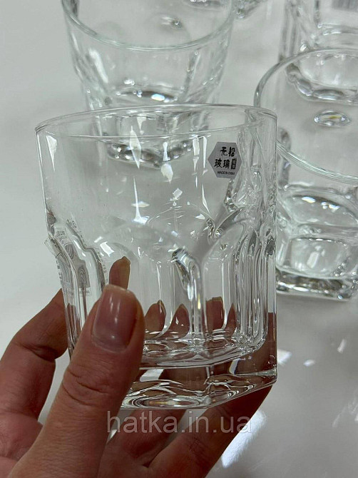 Набір склянок OLens "Тетра" 280 мл 6 шт. низький прозорий для дому та ресторанів 102-687 Київ - фото 1