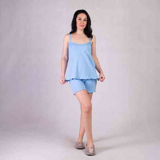Комплект (майка и шорты) трикотаж для кормящих Соломия 50/52 (XL/XXL) Tiana Голубой Кривой Рог