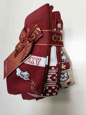 Шкарпетки жіночі новорічні COALA в наборі з 3 шт. Розмір 36-41 Київ