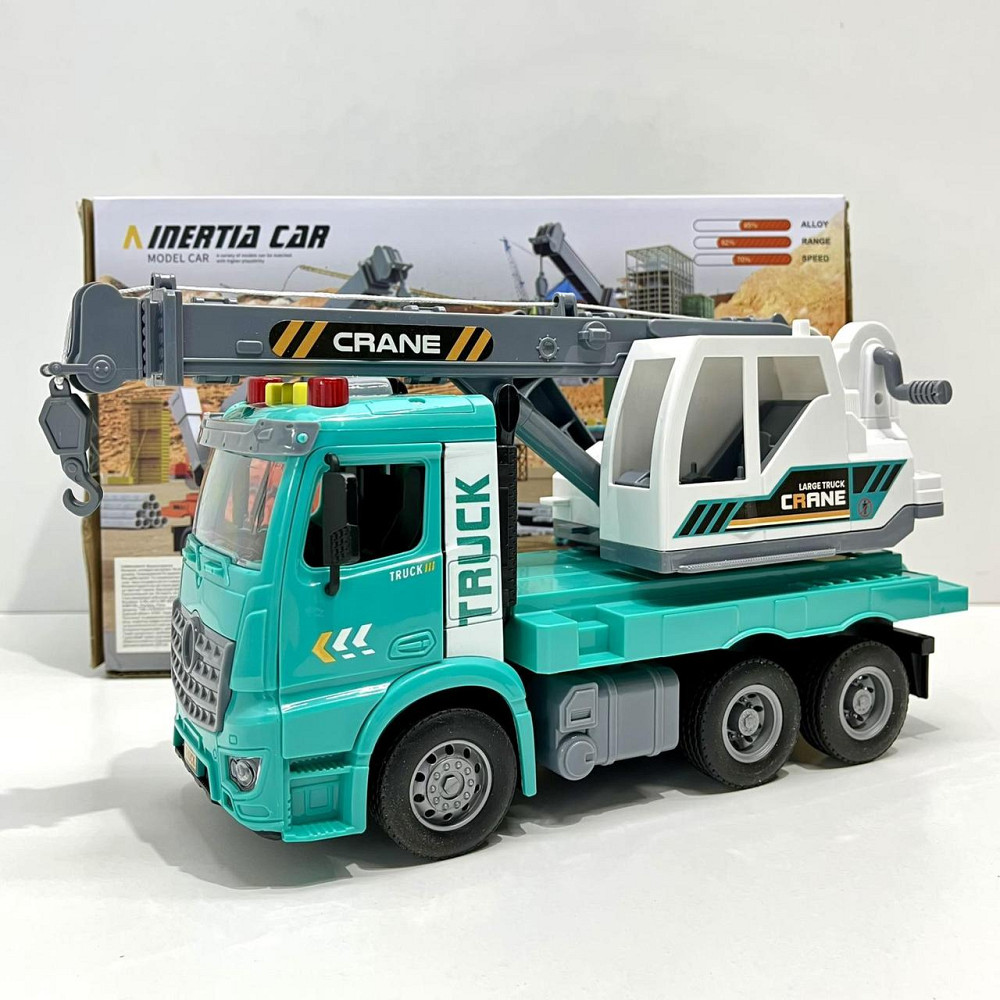 Спецтехніка Автокран світло звук інерція рухомі елементи 1:16 Бірюзовий (ZH 812-4) Чернігів - фото 10