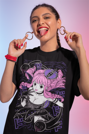 Футболка аниме Отаку Каваии Ваифу Гирл оверсайз (S/M/L) Черний AnimeJ0720 Днепр