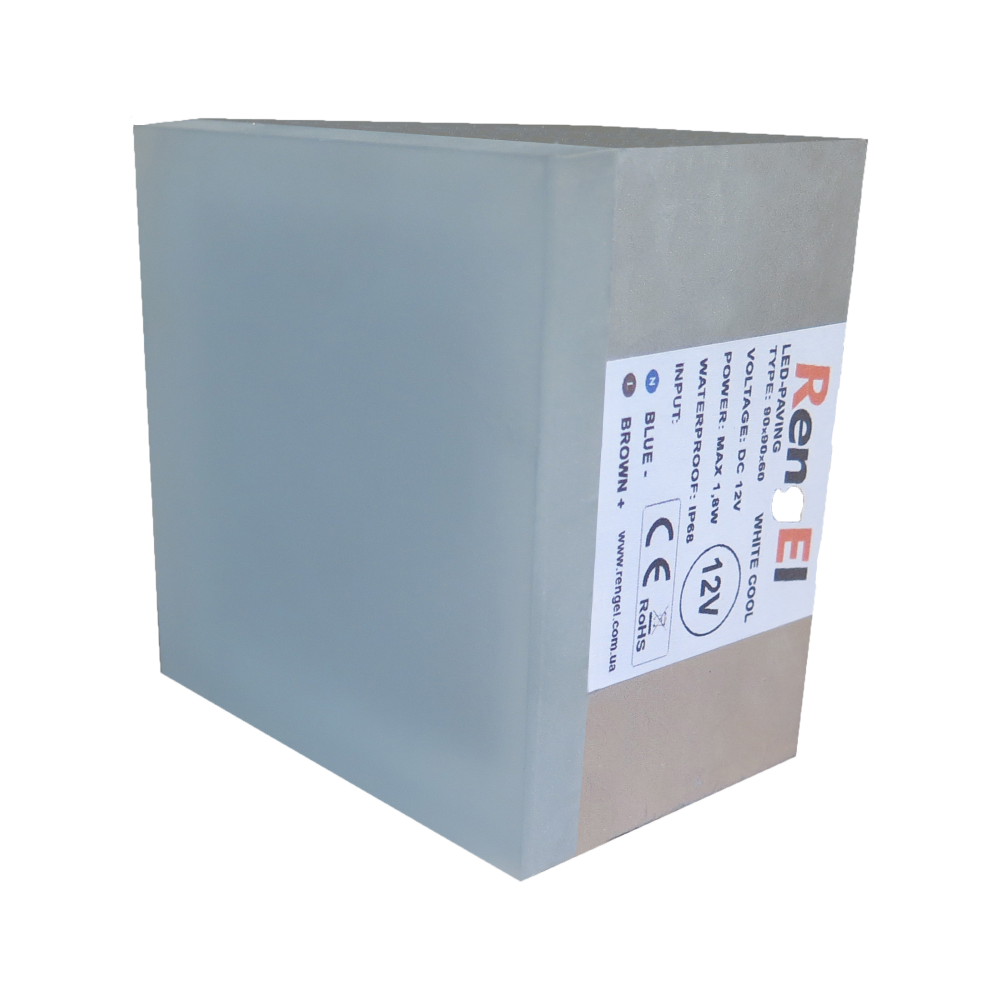 Світлодіодна бруківка 3100к 90х90х60мм 1,8 Вт, ІР68 Київ - фото 2