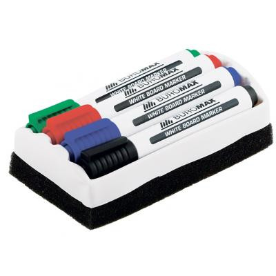 Набор маркеров Buromax JOBMAX Board, SET*4шт+губка (BM.8800-84) Винница - изображение 1