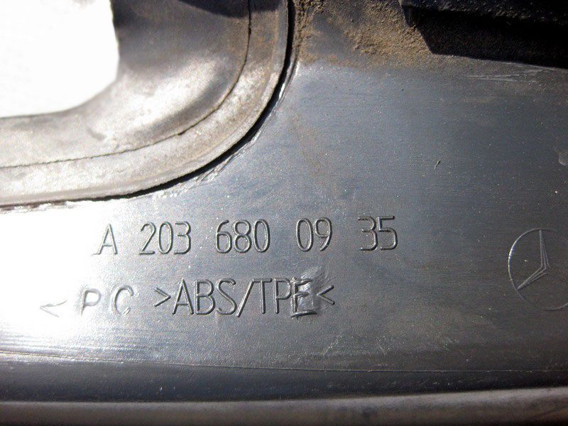 Mercedes-Benz  A2036800935 9B51 Накладка заднього лівого дверного отвору з хромом, колір антрацит C-Class W203 Одесса - изображение 3