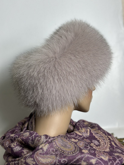 Хутряна пов'язка на голову жіноча з песця Пудра Харків - фото 6