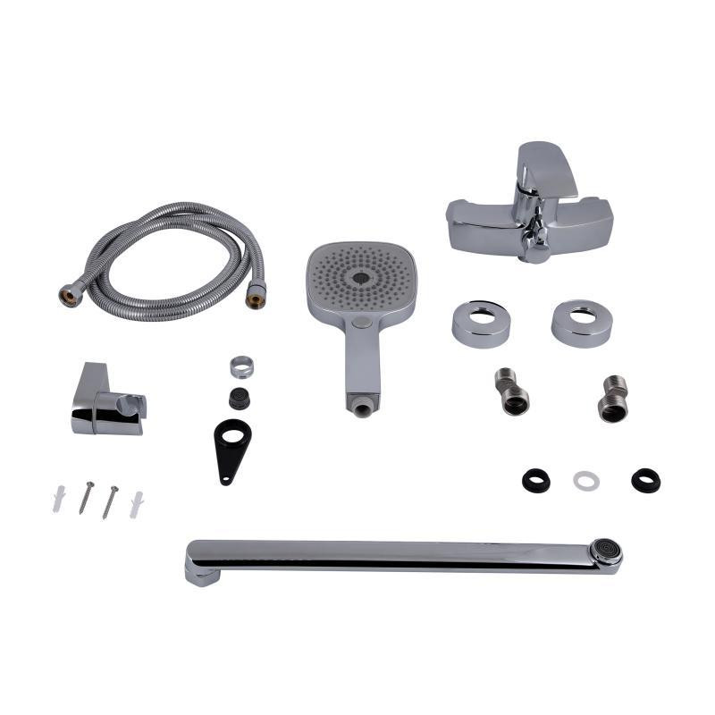 Смеситель для ванны с длинным поворотным изливом, c душевым гарнитуром Qtap Swan Eco QTSWA2601CRM45533 Chrome Харьков - изображение 7