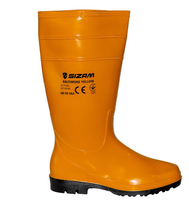 Сапоги рабочие защитные из ПВХ Sizam Baltimore Light Yellow 47 Рівне - фото 5