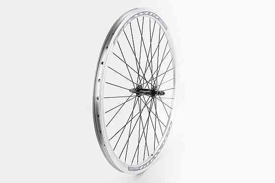 Колесо 26" переднє V-brake, обід "крапля" алюмінієвий, втулка 14Gx36H, сіре кріпл. гайка, "GRAVITY" Київ