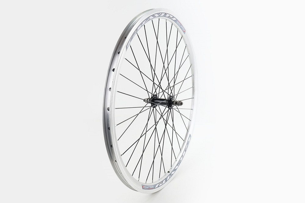 Колесо 26" переднє V-brake, обід "крапля" алюмінієвий, втулка 14Gx36H, сіре кріпл. гайка, "GRAVITY" Київ - фото 2