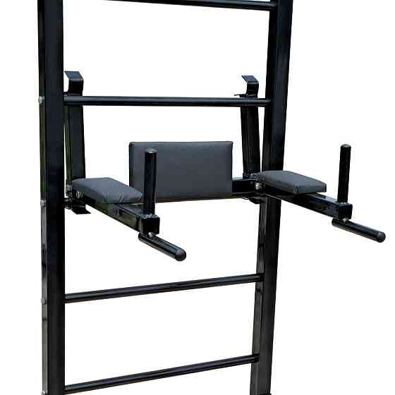 Турник + пресс + брусья напольная стойка 50х50 мм KZ-832 Черный Спортивные стенки и турники для дома разборная Киев