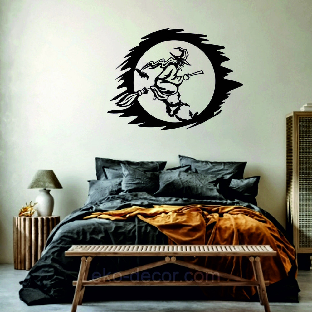 Декоративное настенное Панно «Ведьма» Декор на стену 110*83 см, Черный Киев - изображение 4