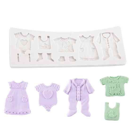 Молд силіконовий Одяг малюка 172 на 62 мм сірий Київ