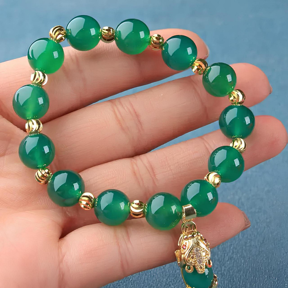 Браслет із зеленого нефриту RESTEQ — стильний аксесуар з натуральним каменем для внутрішньої гармонії, впевненості та захисту Київ - фото 2