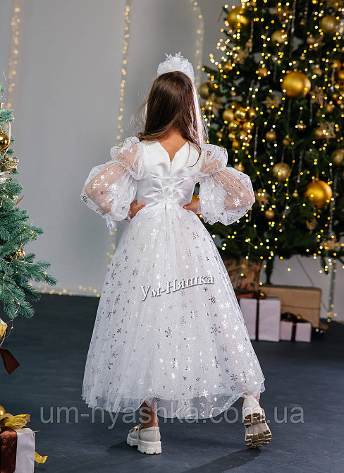 Платье Снежинка нарядное белое платье со снежинками Кривой Рог - изображение 4