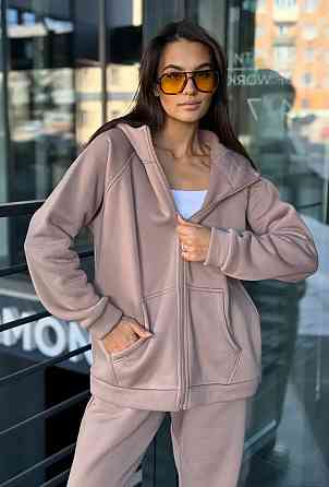 Зип худи женское оверсайз Коричневый 50/52 Харьков
