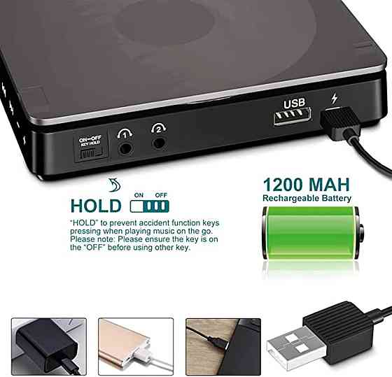 Аудиосистема Greadio KC-806 CD-плеер с пультом, светодиодным экраном, FM-радио, AUX / USB, HiFi динамиком из Германии Днепр