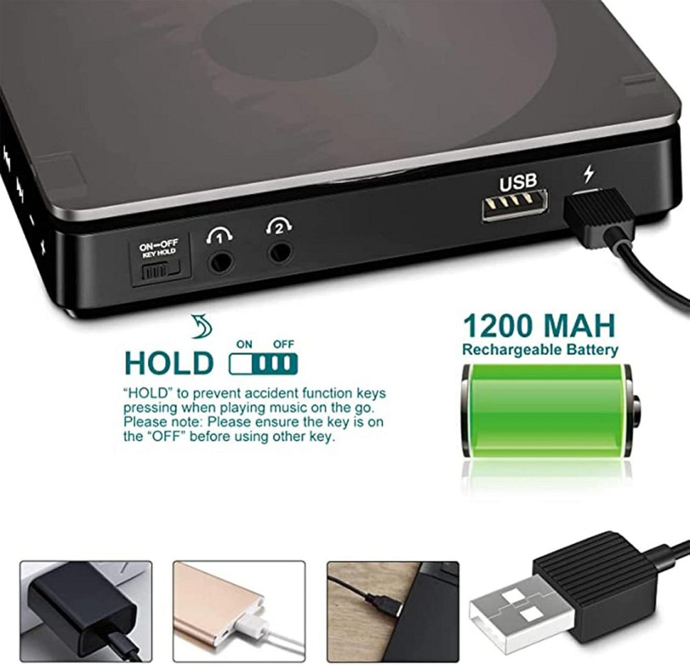 Аудіосистема Greadio KC-806 CD-плеер з пультом, світлодіодним екраном, FM-радіо, AUX/USB, HiFi-динаміком з Німеччини Дніпро - фото 3