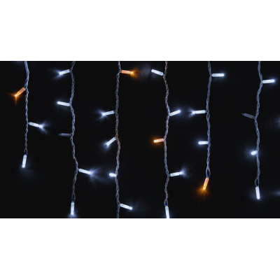 Гірлянда Delux ICICLE 100LED 2x0.7 м Жовтий flash Білий/Білий IP44 (90015181) Вінниця - фото 1