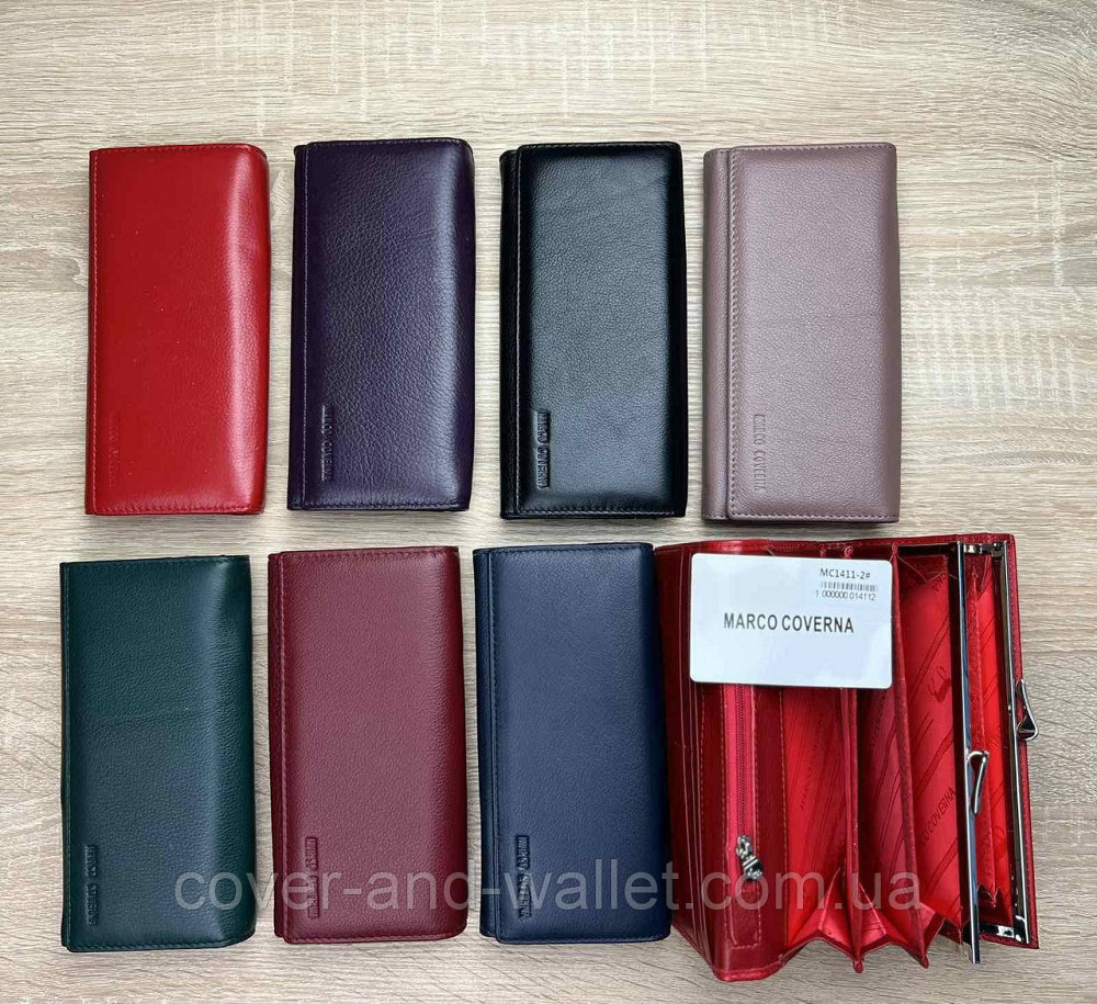 Якісний шкіряний жіночий гаманець на магнітах  горизонтального типу Marco Coverna 1411 Київ - фото 10