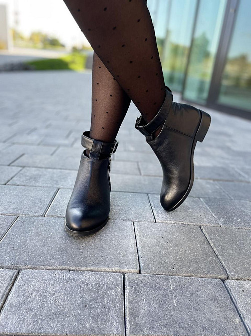 Черевики жіночі BOGATKO чорні натуральна шкіра висота 14 см (3767) 38р.39р. Коломыя - изображение 4