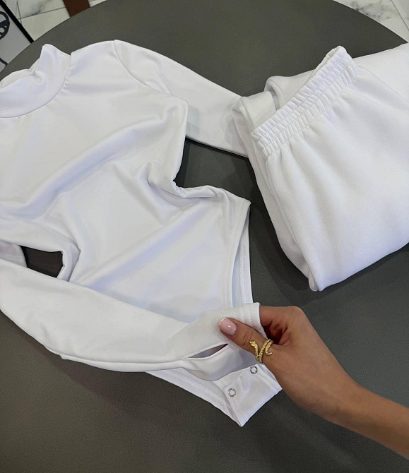 Жіночий базовий комплект з утепленням тринитка на флісі Білий, 46/48 Одеса - фото 1