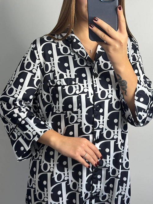 Женская ночная рубашка сатиновая Диор L Харьков - изображение 3