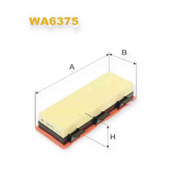 Фільтр Рено Kangoo 1.9D 97- на клямках повітряний Мукачево