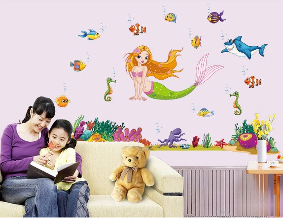 Дитяча наклейка на стіну Русалочка та друзі Київ - фото 2