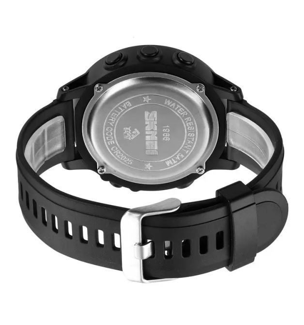 Чоловічий спортивний годинник Skmei 1966 (Чорний з чорним циферблатом) Вінниця - фото 4