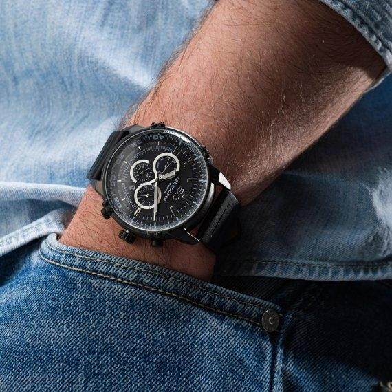 Мужские водостойкие наручные часы Lee Cooper Wolf (Черный) Винница - изображение 7