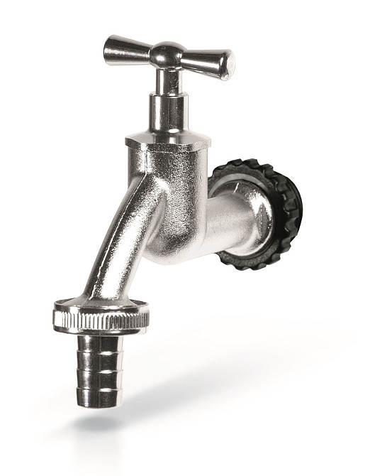Кран для емкости для дождевой воды металлический Prosperplast TAP, серебристый Киев - изображение 1