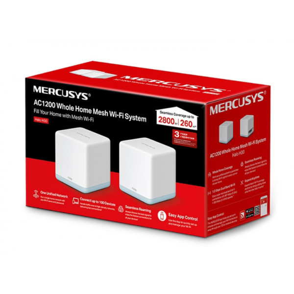 Домашня Mesh Wi-Fi система Mercusys(2шт у комплекті), Halo H30(2-pack) (Halo H30(2-pack)) Київ - фото 3