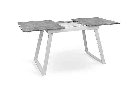 Стіл Тандем 120(+40)*75 білий метал/мрамор світл Київ