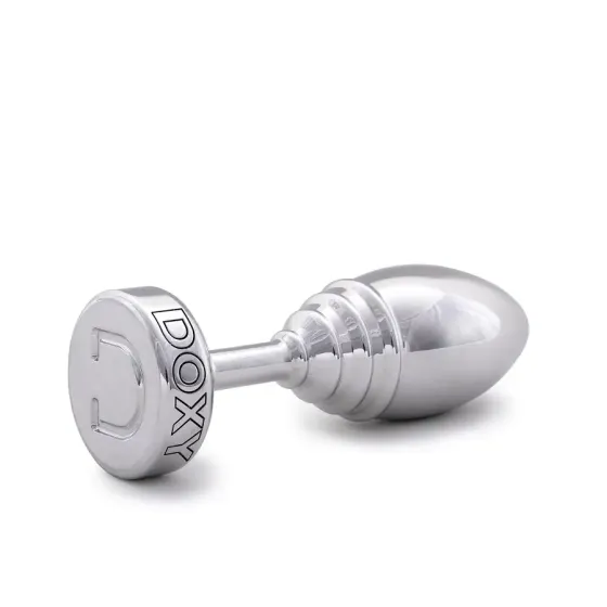 Металева анальна пробка DOXY Butt Plug RIBBED, ребриста, діаметр 3,3 см Львів
