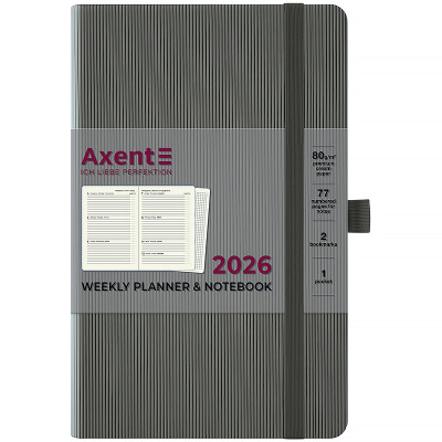 Тижневик Axent датований 2026 Partner Lines 125х195, сірий (8515-26-03-A) Вінниця - фото 2