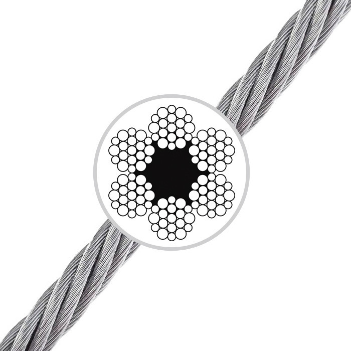 Канат ДСТУ 2688-80 (6х19) змащений 16,5 мм Одеса - фото 1